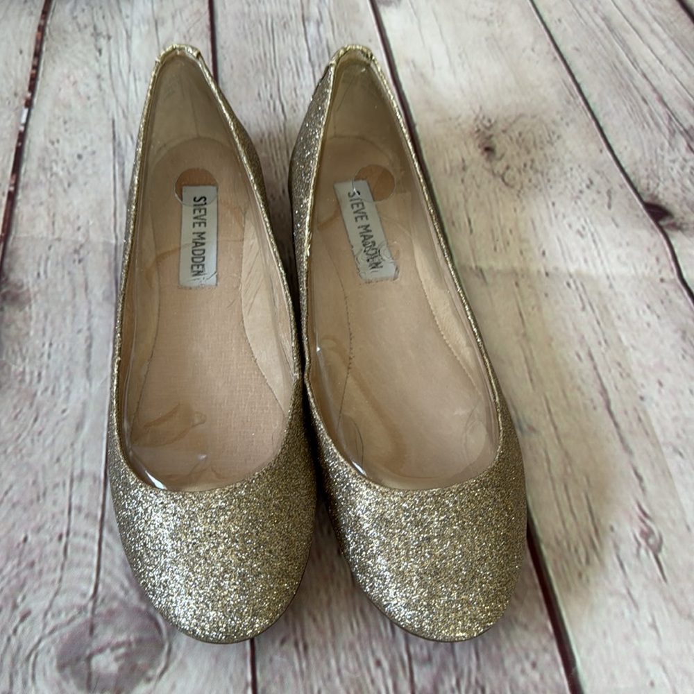 Glittery Gold Flats